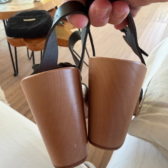 Anthropologie Swedish Hasbeens Wrinkled Black Sandal Best Style🌈 ♥️ - Picture 9 of 9